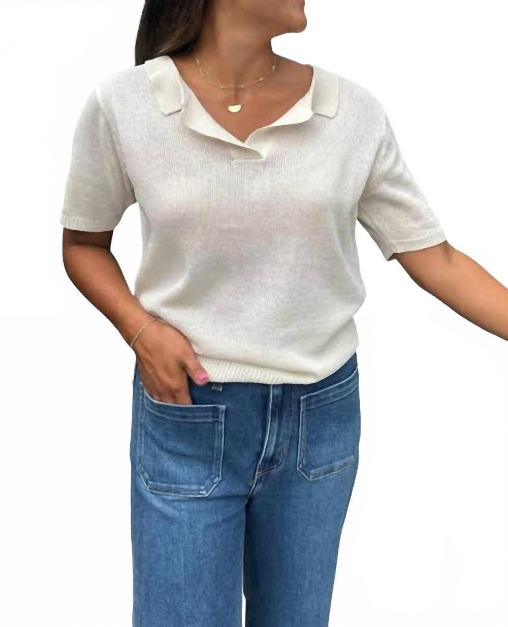 NEW BY TOGETHER sweet emma top in off white